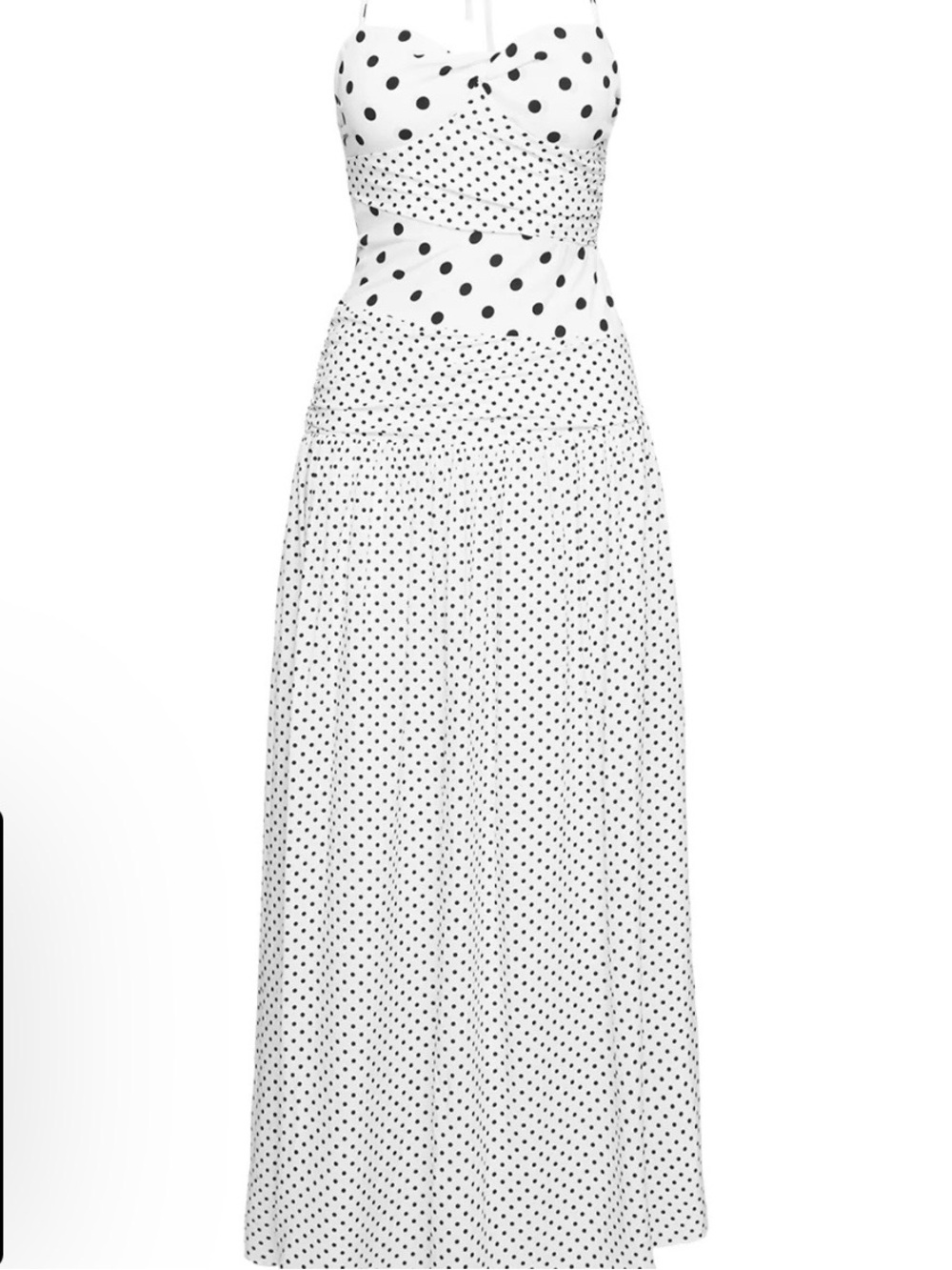 Princess Polly Marguerite Halter Maxi Dress White Polka Dot. - Picture 3 of 11